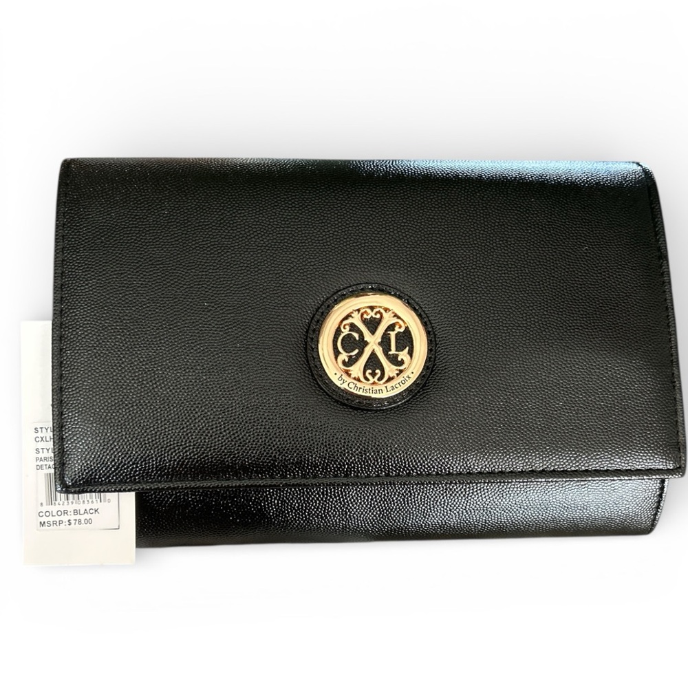 CXL by Christian Lacroix Black Crossbody Clutch